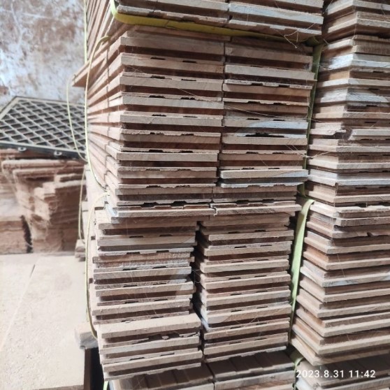 Foto Lantai Parket Kayu Jati Asli Lebar 7 cm Parquet Flooring